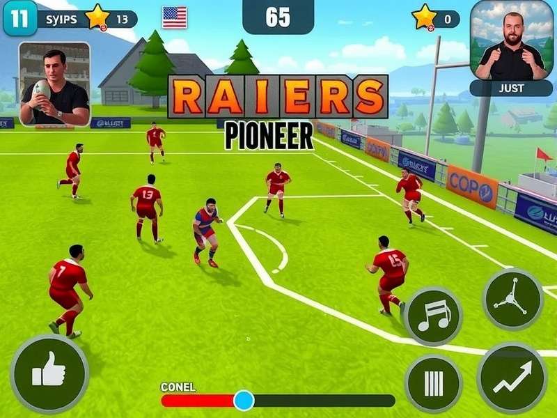Rugby Raiders Pioneer controls and interface